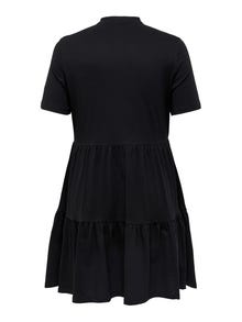 ONLY Regular Fit O-Neck Short dress -Black - 15259054
