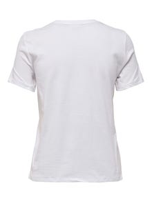 ONLY Regular fit O-hals T-shirts -Bright White - 15259095