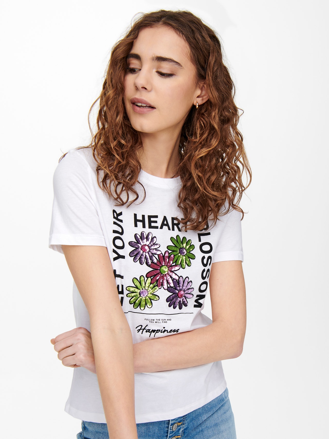 ONLY Printed T-shirt -Bright White - 15259095