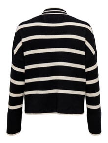 ONLY Pull-overs Col haut Bas hauts Manches contrastantes -Black - 15259096