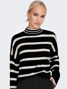 ONLY Highneck Knitted Pullover -Black - 15259096