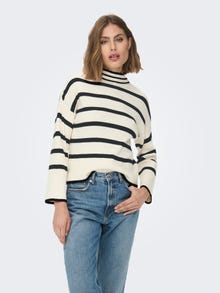 ONLY High neck High cuffs Contrast sleeves Pullover -Whitecap Gray - 15259096