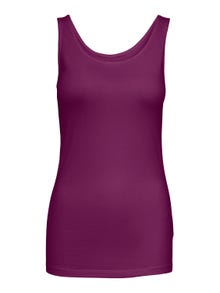 ONLY Krój slim Głęboki okrągły dekolt Koszulka bokserska -Purple Potion - 15259184