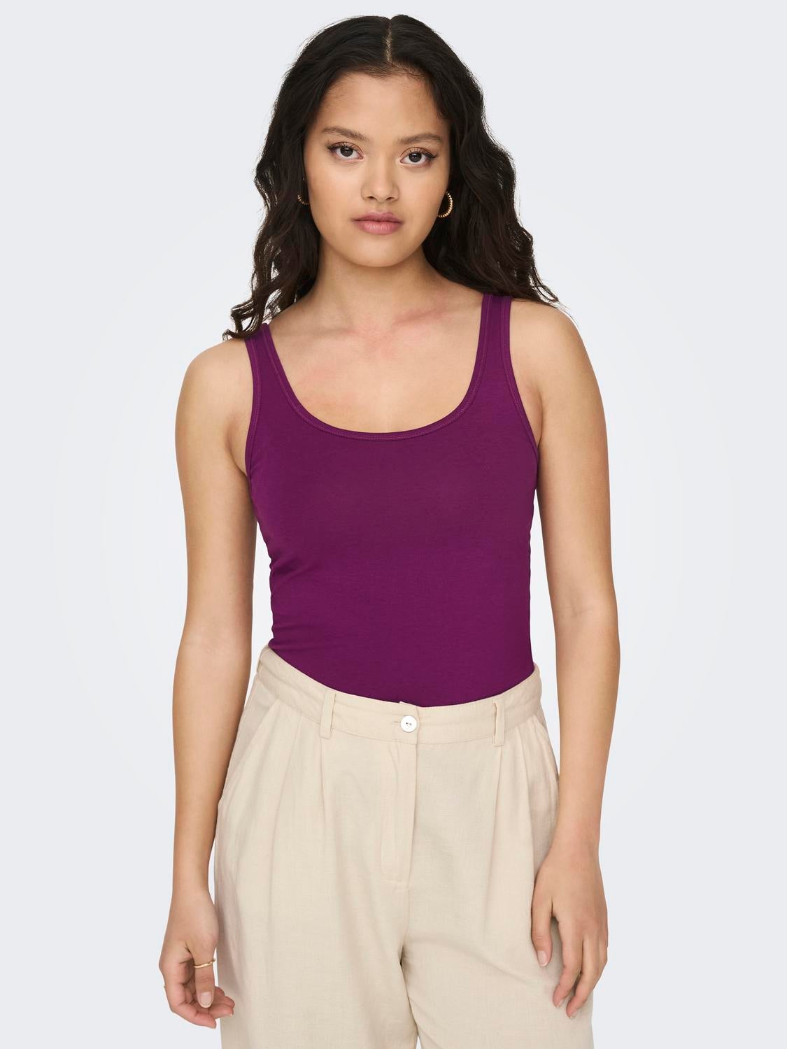 Dark purple cheap tank top