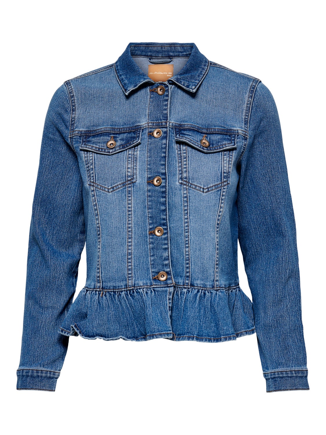 Tall Frill Denim jacket | Medium Blue 
