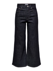 ONLY ONLMadison Tall High-waist Wijde Cropped jeans -Dark Blue Denim - 15259230