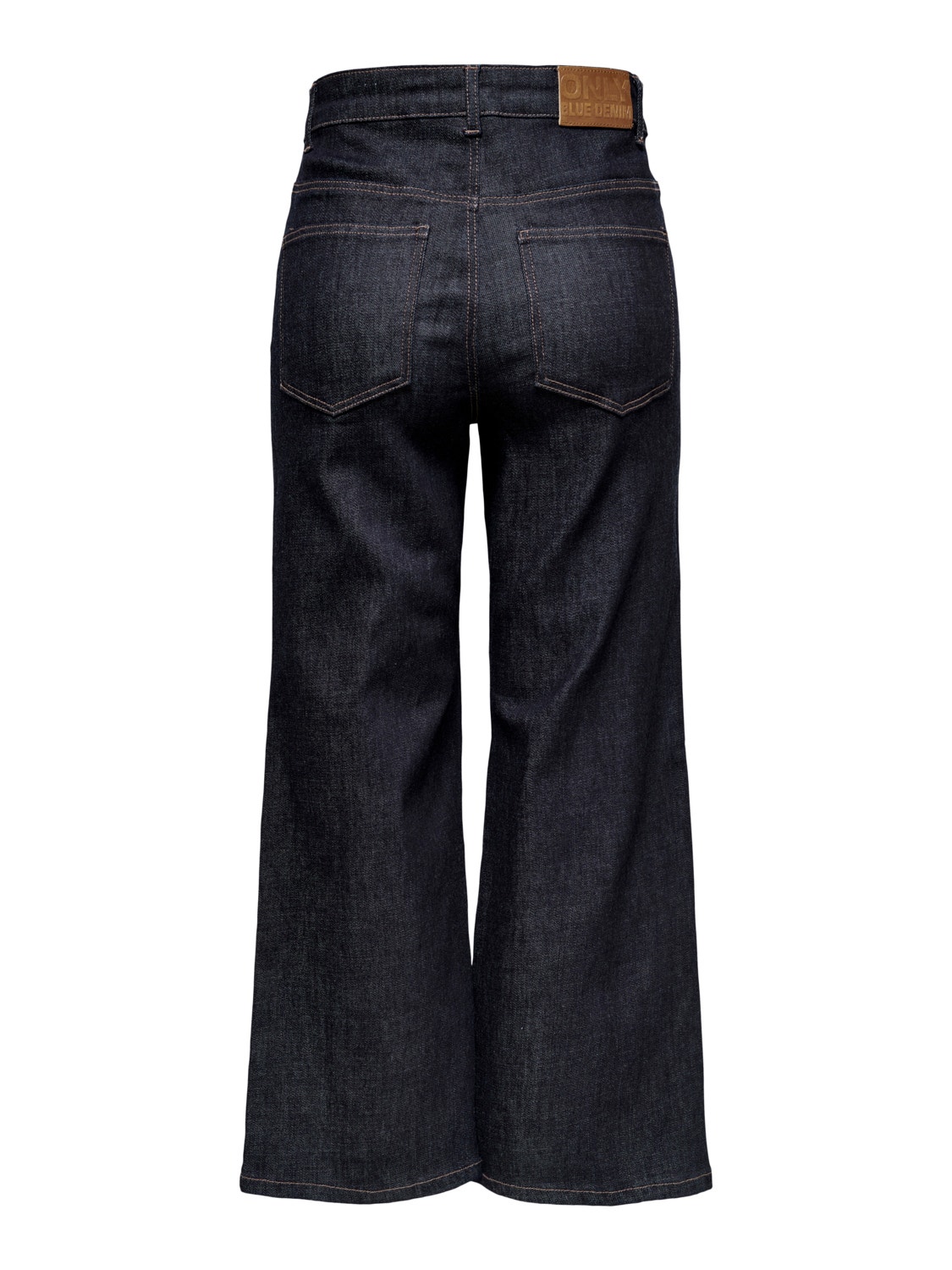 ONLY ONLMadison Tall cintura alta ancho Jeans cropped -Dark Blue Denim - 15259230