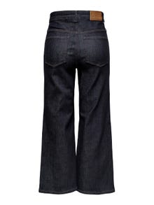 ONLY ONLMadison Tall Taille haute large Jean court -Dark Blue Denim - 15259230