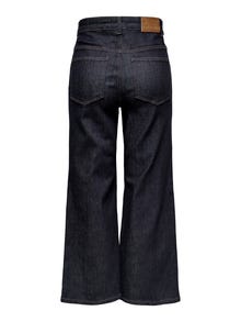 ONLY Weiter Beinschnitt Hohe Taille Jeans -Dark Blue Denim - 15259230