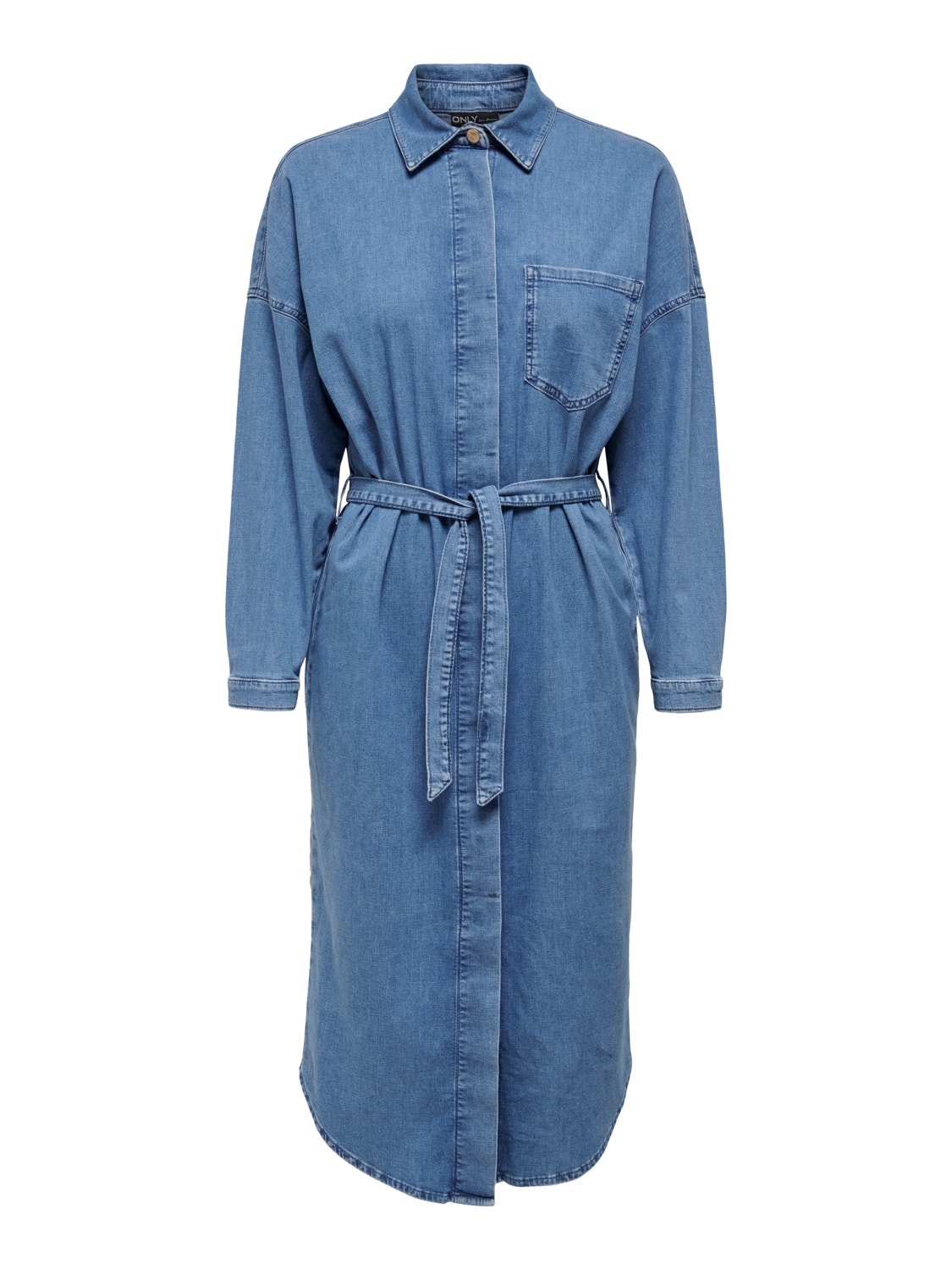 ONLY Tall 3/4 Robe en jean -Medium Blue Denim - 15259251