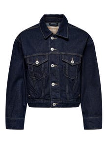 ONLY Buttoned cuffs Jacket -Dark Blue Denim - 15259276