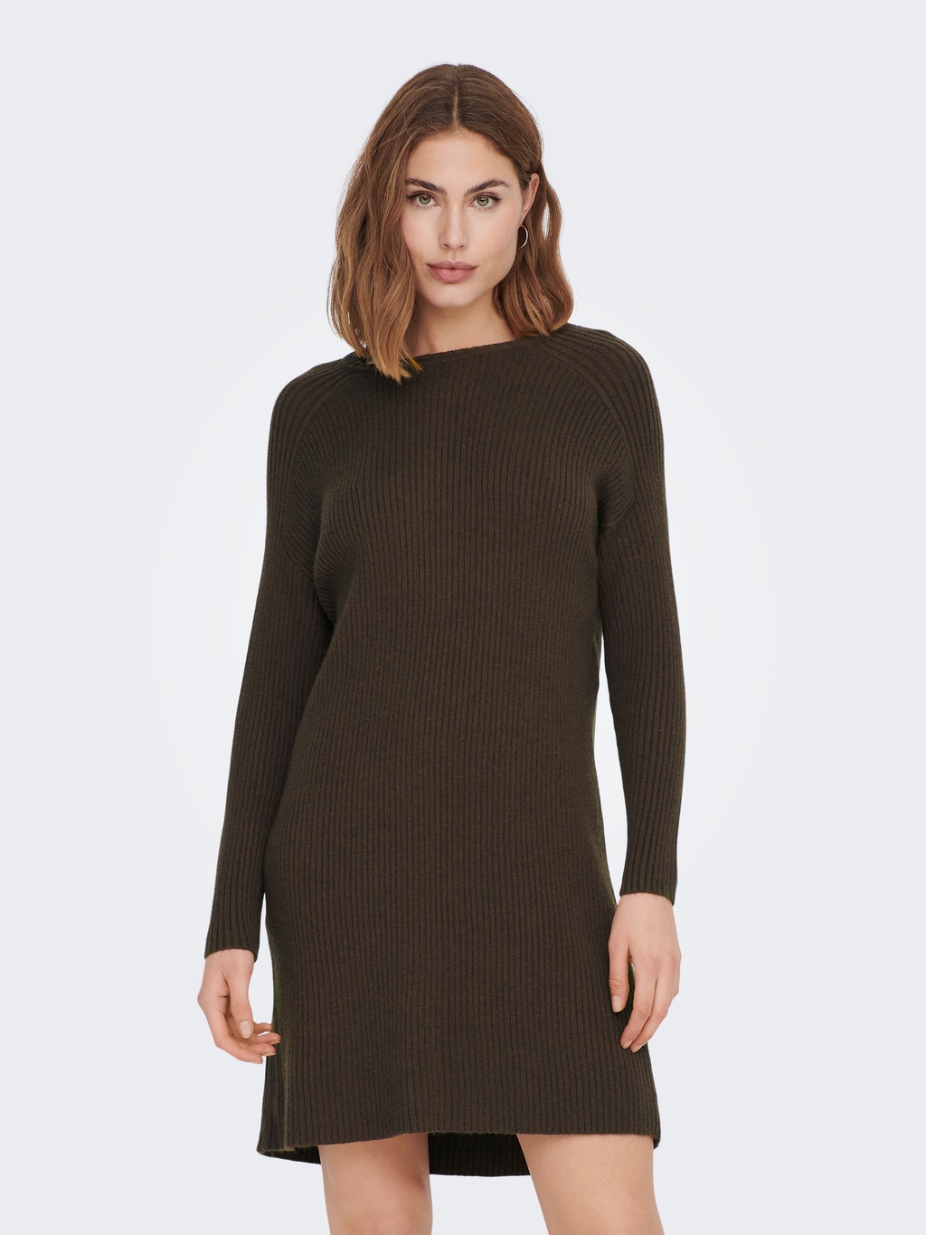 Paleis Legacy optillen Regular fit O-hals Korte jurk | Donkerbruin | ONLY®
