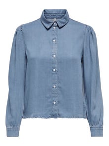 ONLY Regular Fit Buttoned cuffs Shirt -Medium Blue Denim - 15259283