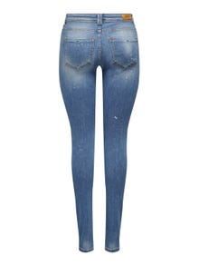 ONLY Skinny Fit Mid Rise Jeans -Medium Blue Denim - 15259296