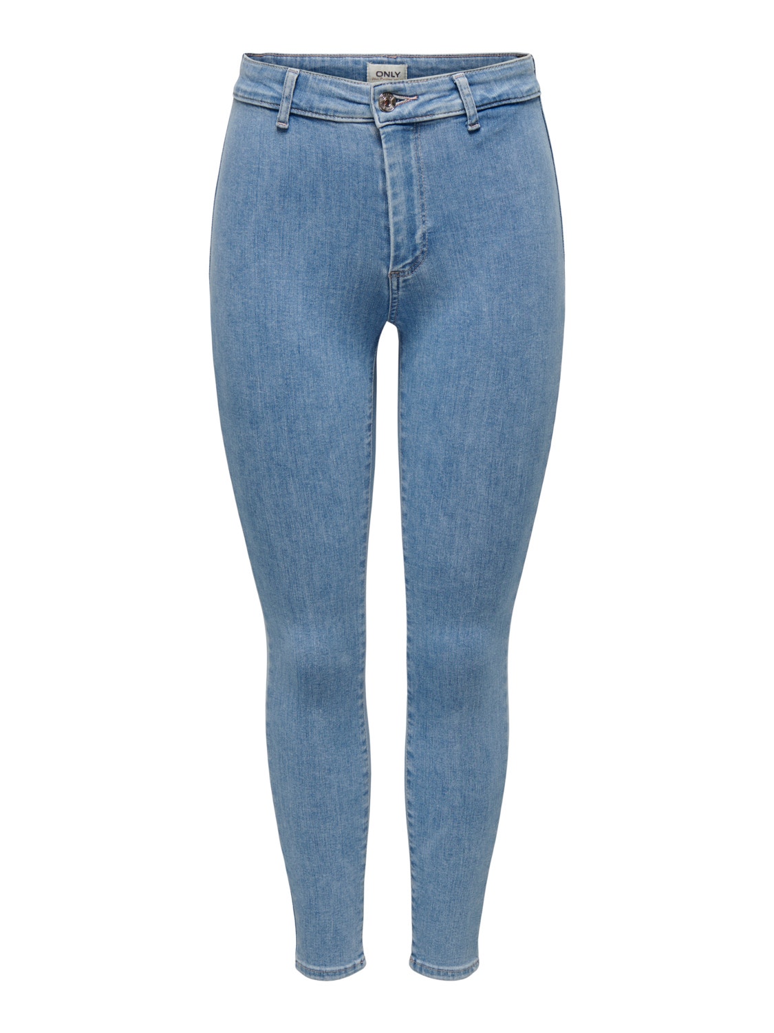 ONLY Skinny Fit Hohe Taille Jeans -Light Blue Denim - 15259336