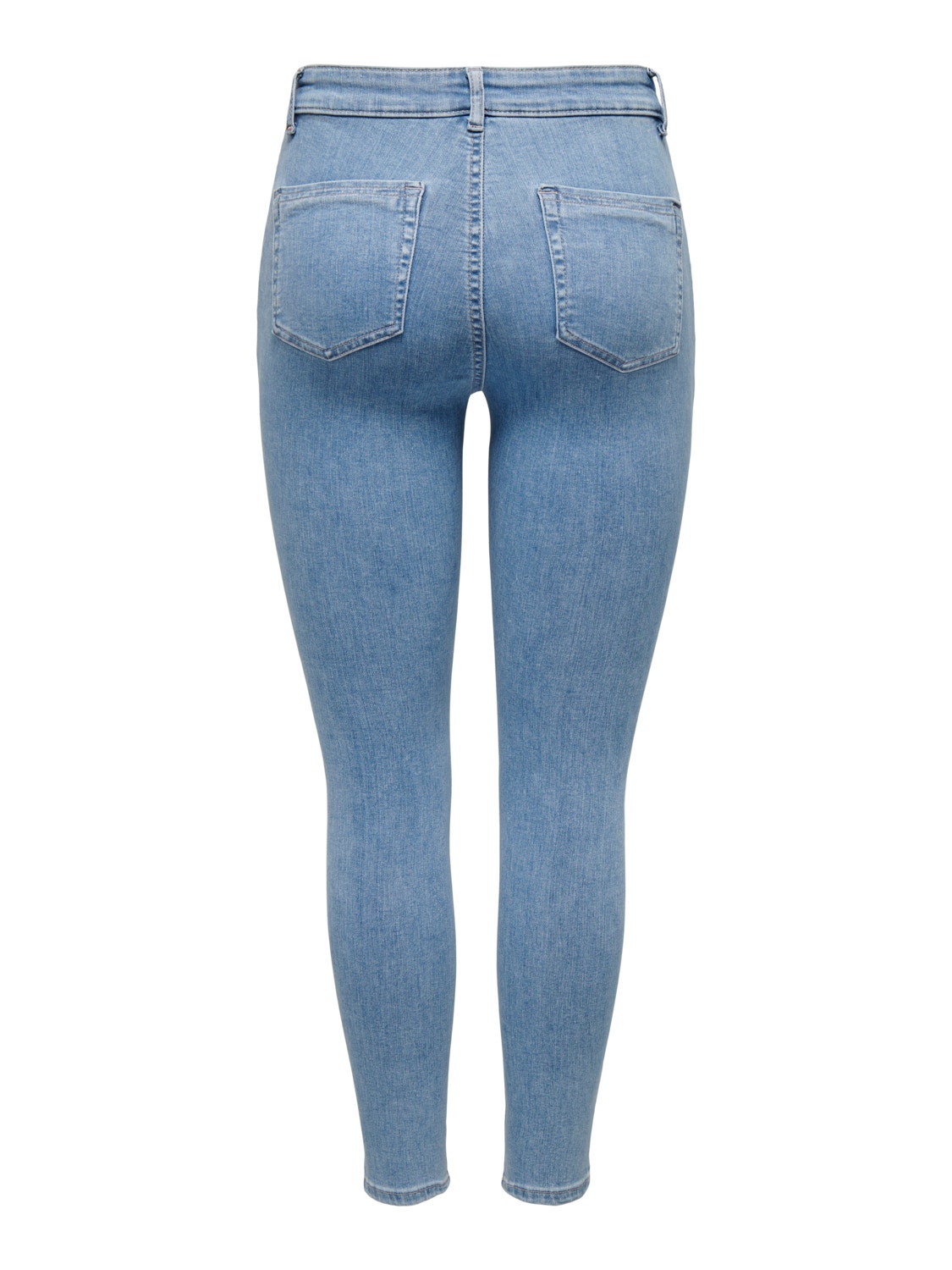 ONLY Skinny Fit Hohe Taille Jeans -Light Blue Denim - 15259336