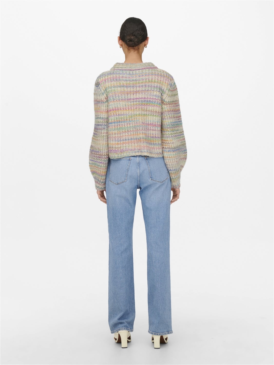Multi colored Knitted Pullover | Light Grey | ONLY® | Sommerkleider