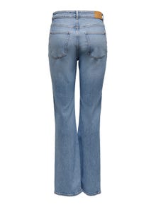 ONLY Jeans Straight Fit Taille haute -Medium Blue Denim - 15259444