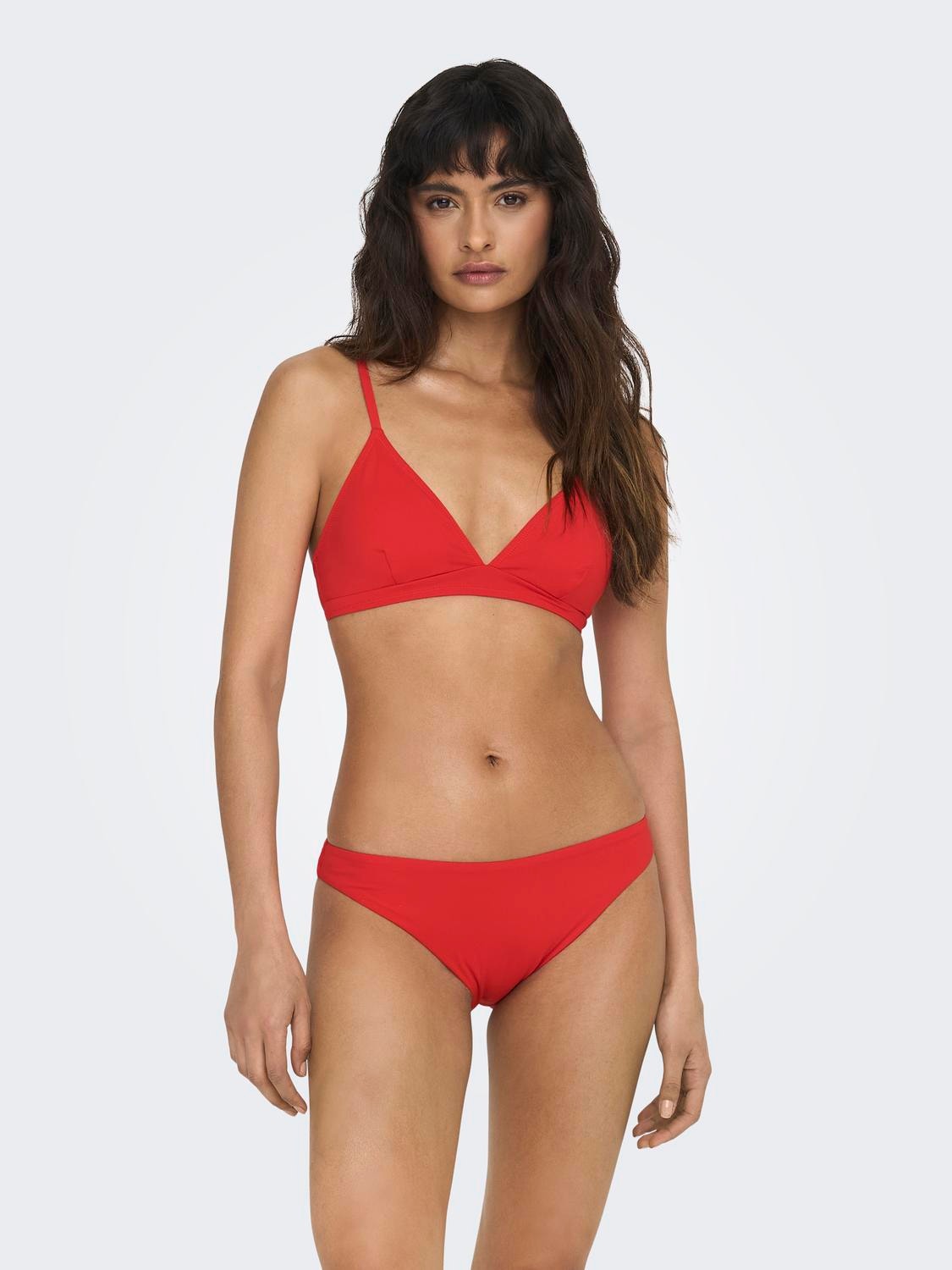 ONLY Niedrige Taille Verstellbare Träger Bademode -Fiery Red - 15259463