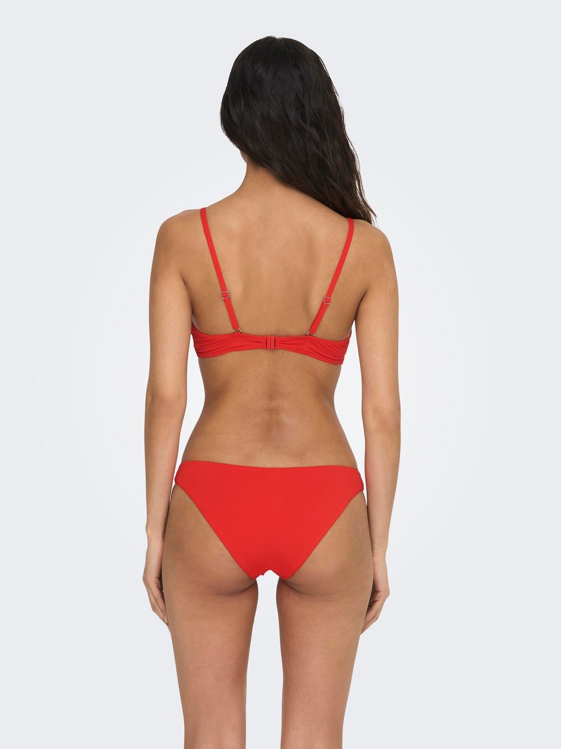 ONLY Niedrige Taille Verstellbare Träger Bademode -Fiery Red - 15259463