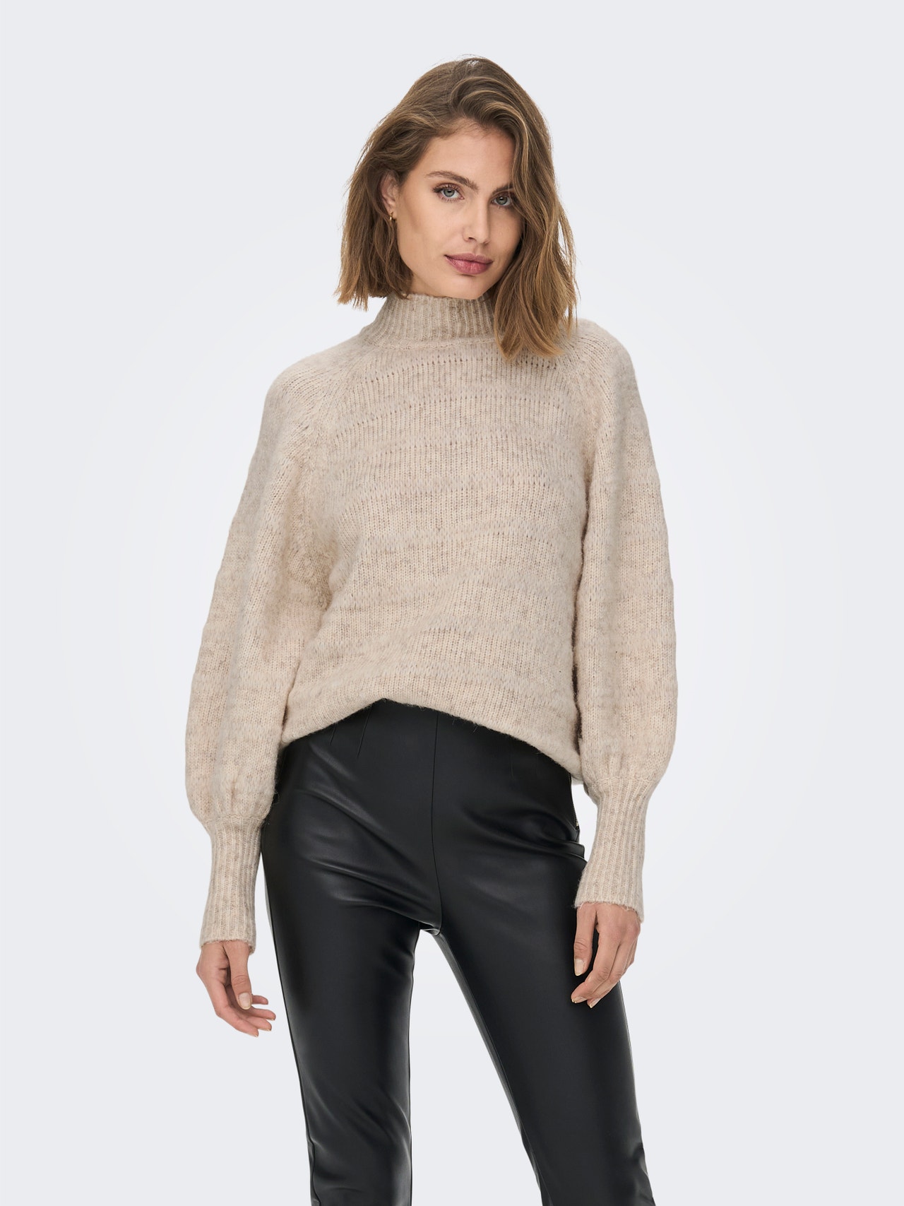 ONLY À col montant Pull en maille -Birch - 15259528