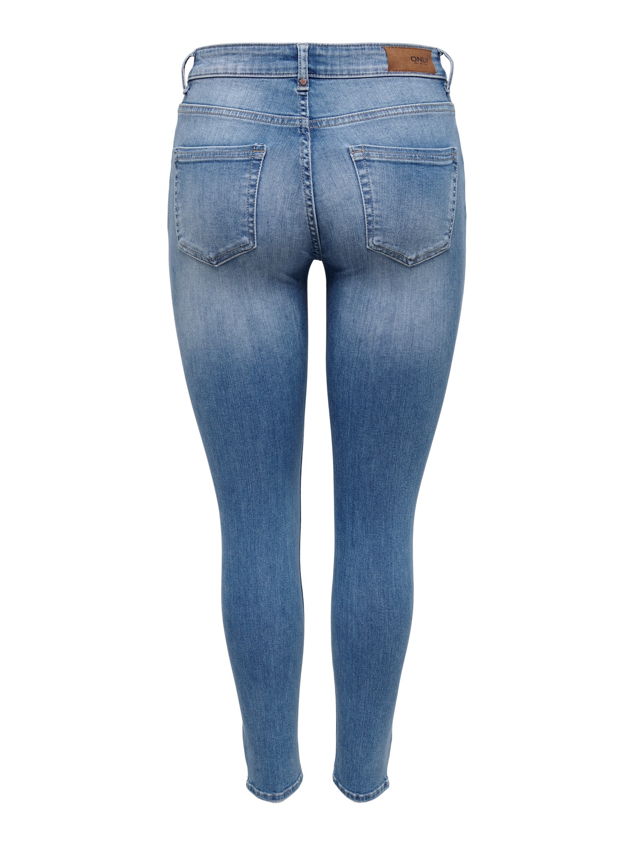 ONLY Skinny Fit Mittlere Taille Jeans -Light Medium Blue Denim - 15259555