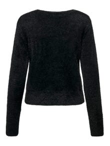 ONLY Standard Fit V-Neck Pullover -Black - 15259562