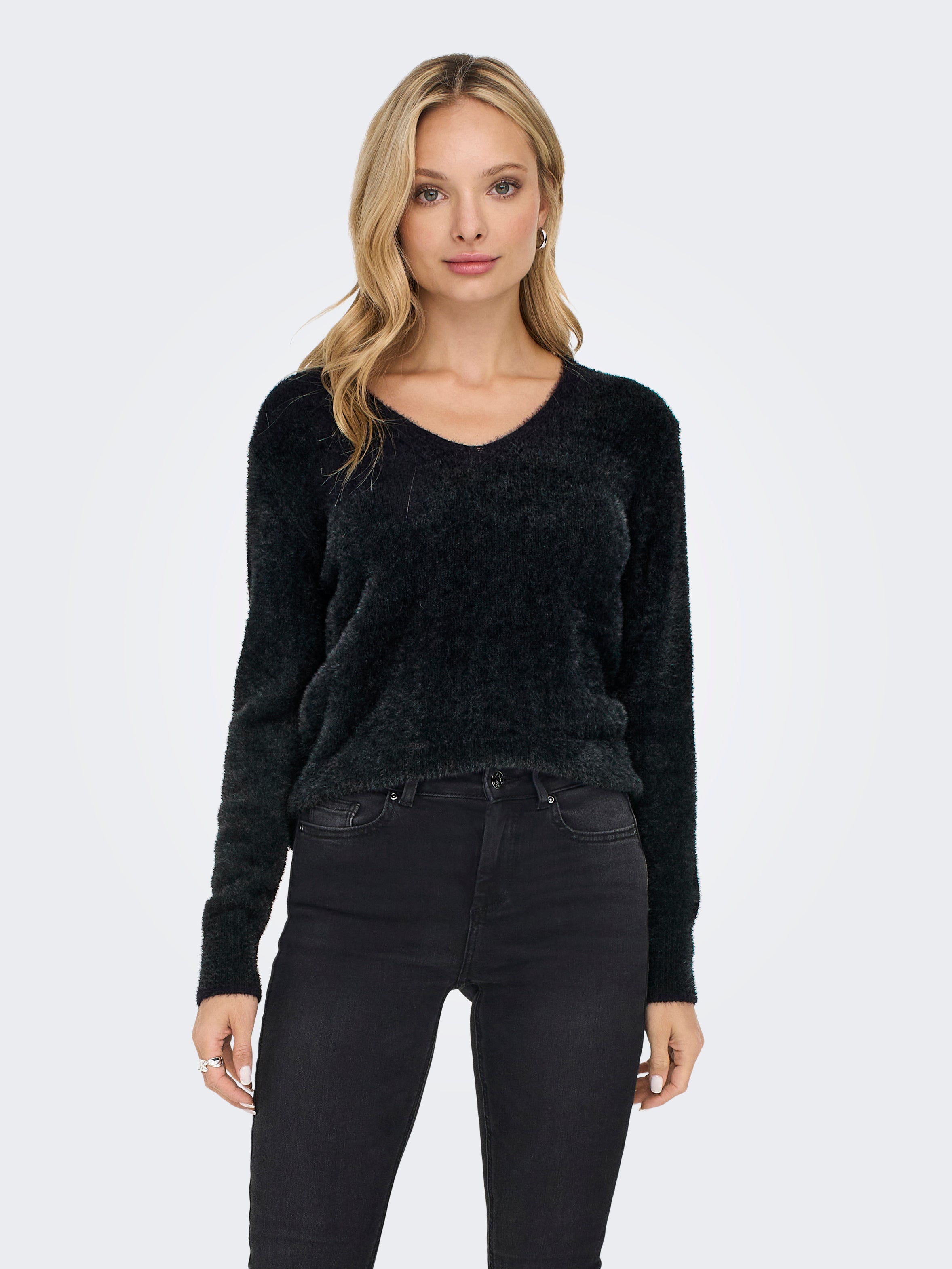 Pull-overs Col en V | Noir | ONLY®