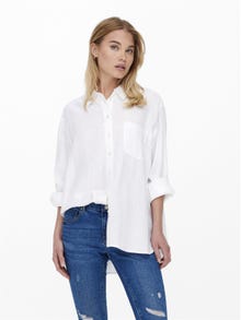 ONLY Regular Fit Shirt collar Buttoned cuffs Shirt -Bright White - 15259585
