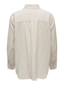 ONLY Mezcla de lino color uniforme Camisa -Moonbeam - 15259585