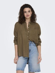 ONLY Solid colored linen blend Shirt -Cub - 15259585
