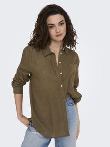 ONLY Mezcla de lino color uniforme Camisa -Cub - 15259585