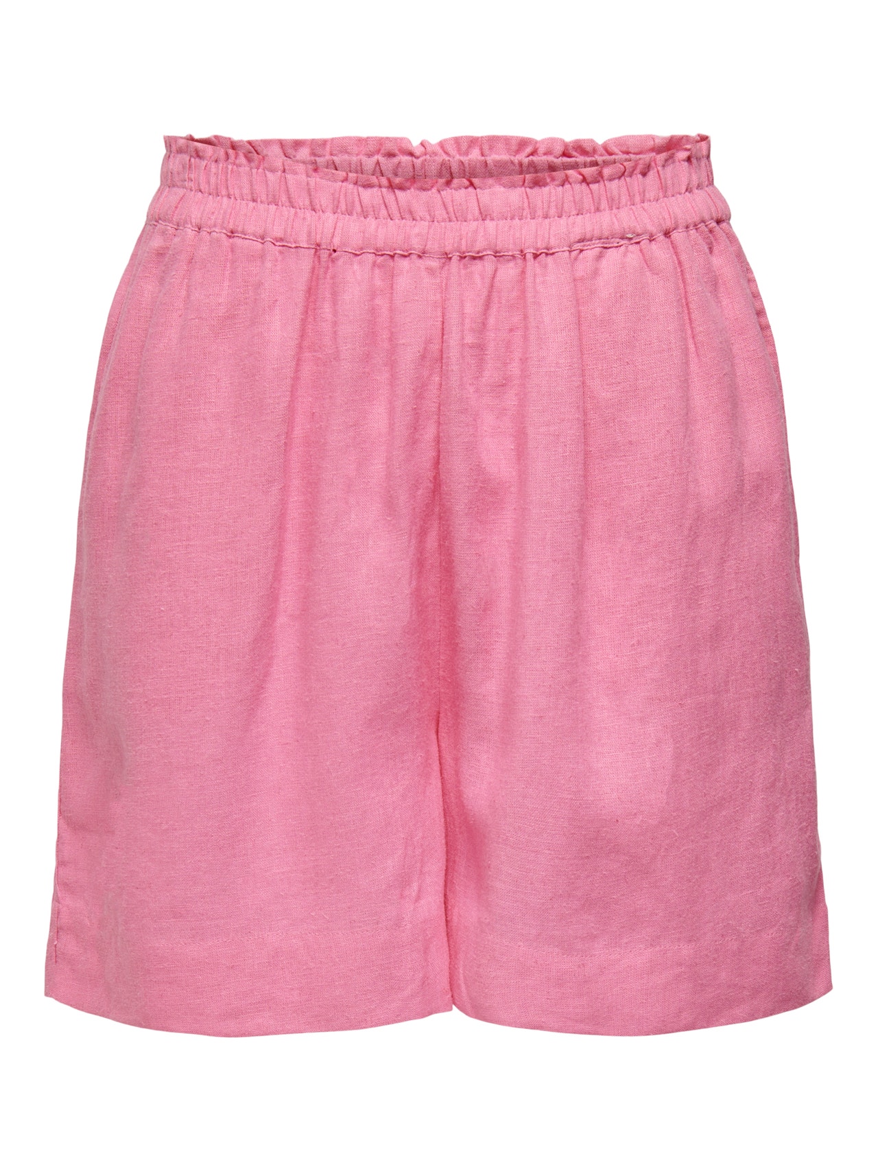 ONLY Cintura alta en mezcla de lino Shorts -Sachet Pink - 15259587
