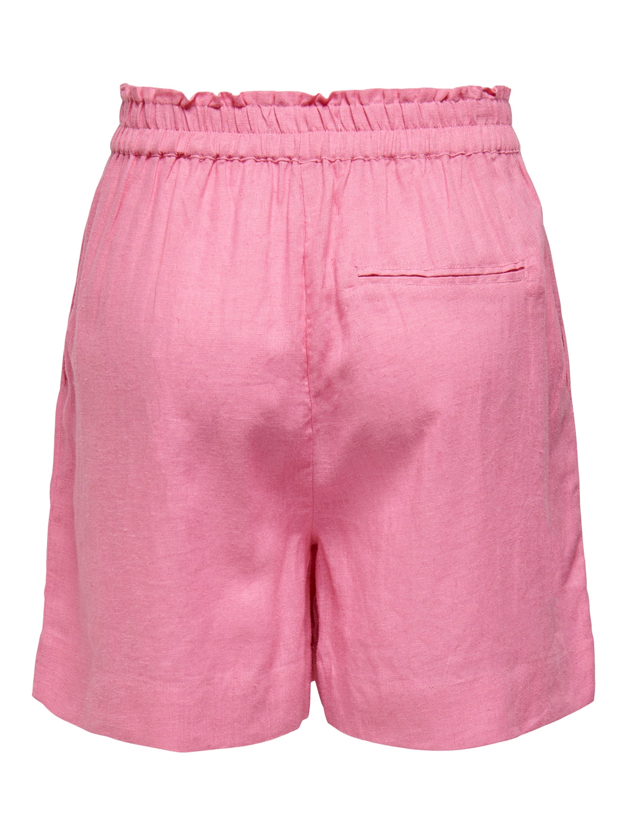 ONLY Cintura alta en mezcla de lino Shorts -Sachet Pink - 15259587