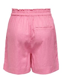 ONLY High Waist Leinenmix Shorts -Sachet Pink - 15259587