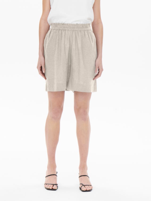 ONLY High-waist linnenmix Shorts - 15259587