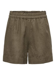 ONLY Høy midje linblanding Shorts -Cub - 15259587