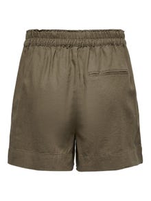 ONLY High Waist Leinenmix Shorts -Cub - 15259587