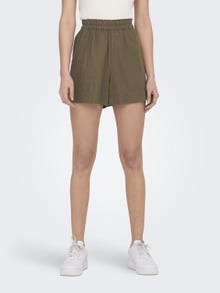ONLY High Waist Leinenmix Shorts -Cub - 15259587