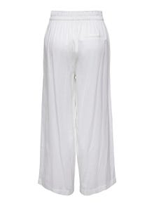 ONLY Pantalons Straight Fit Taille haute -Bright White - 15259590