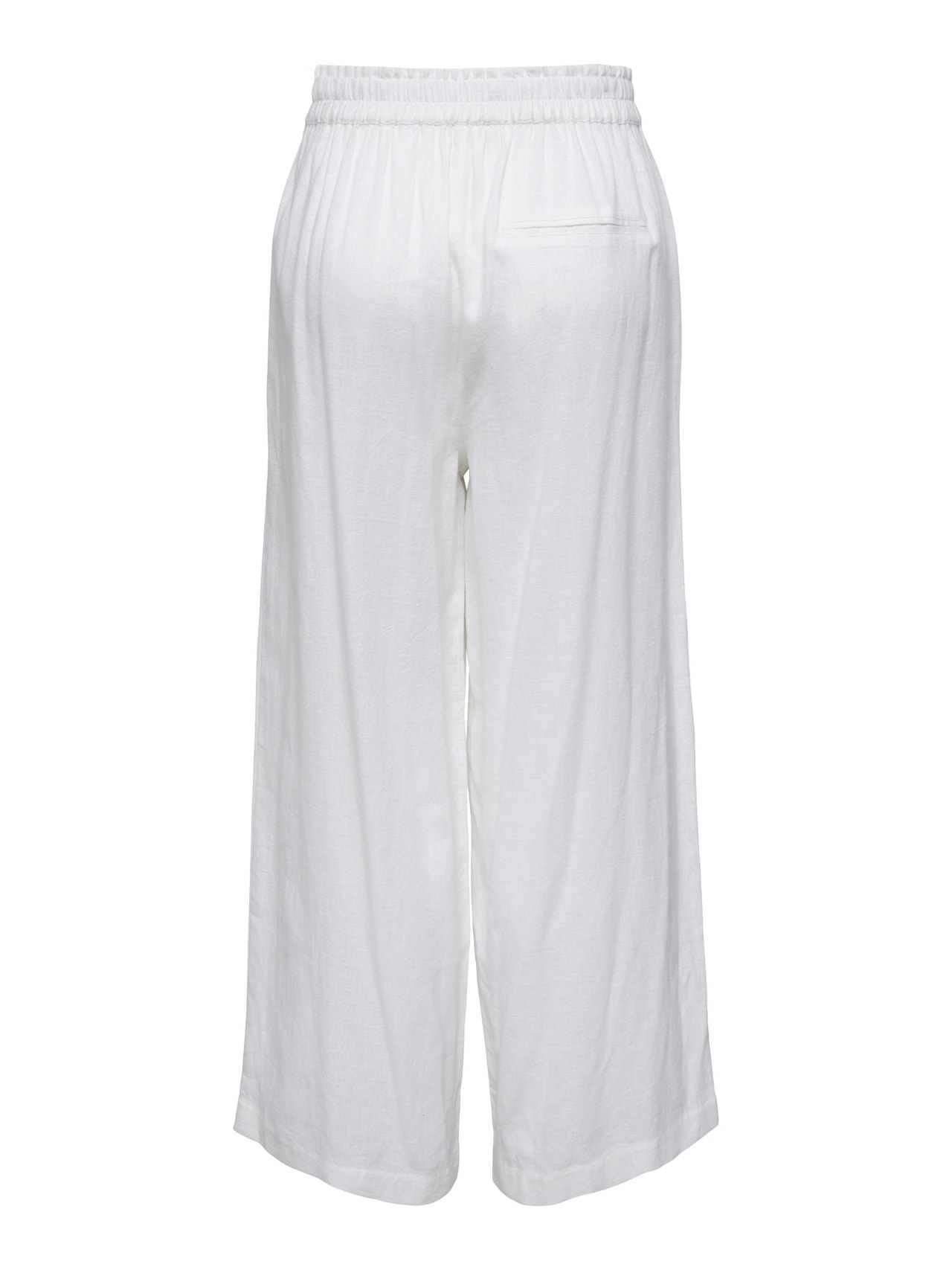 ONLY Straight Fit High waist Trousers -Bright White - 15259590