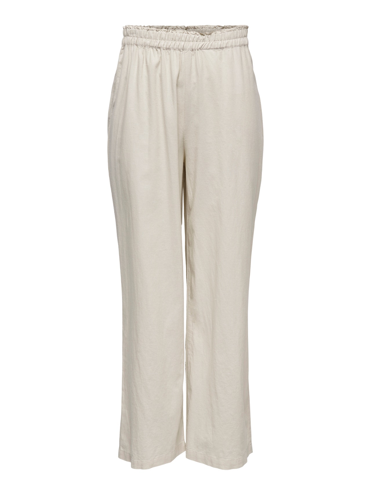 ONLY Straight Fit High waist Trousers -Moonbeam - 15259590