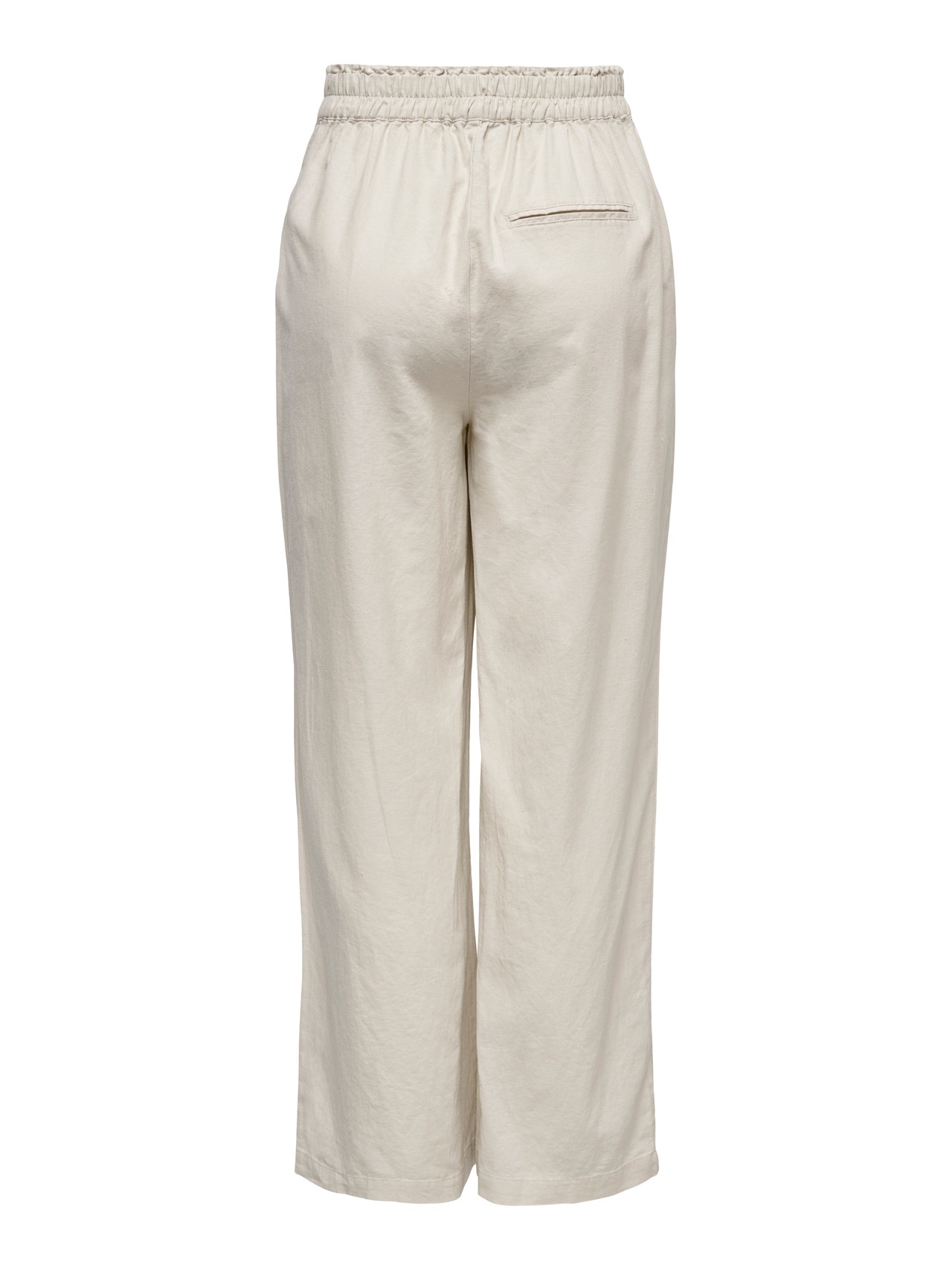 ONLY Pantalons Straight Fit Taille haute -Moonbeam - 15259590