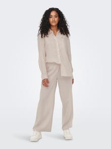 ONLY Straight Fit High waist Trousers -Moonbeam - 15259590