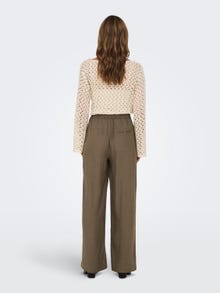 ONLY High waisted linen blend Trousers -Cub - 15259590