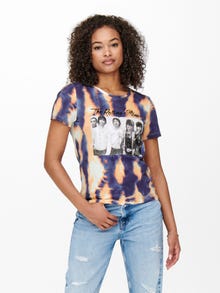 ONLY Rolling Stones print T-shirt -Terra Cotta - 15259593