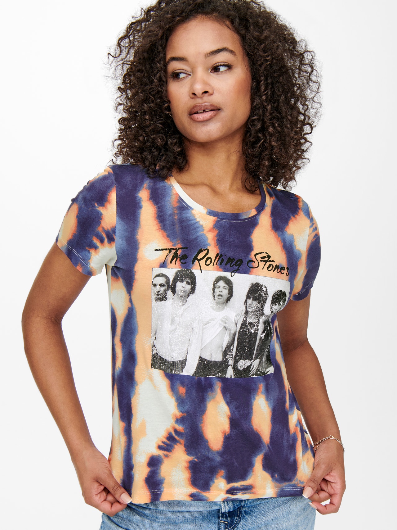 ONLY Rolling Stones-printet T-skjorte -Terra Cotta - 15259593