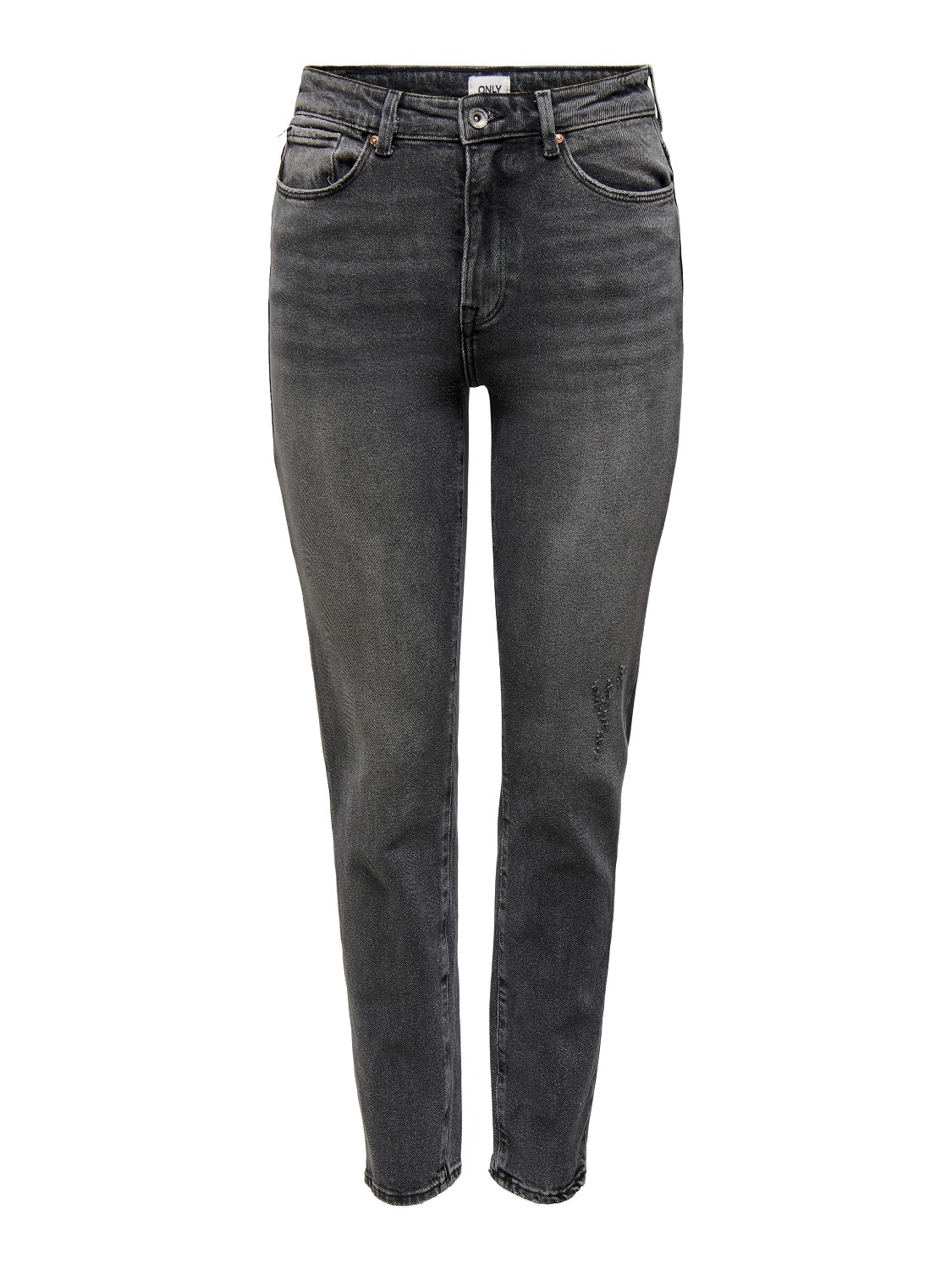 ONLY ONLEMILY STRETCH ST ANK NOOS High Waist Jeans -Dark Grey Denim - 15259634