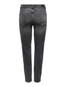 ONLY Jeans Straight Fit Taille haute -Dark Grey Denim - 15259634