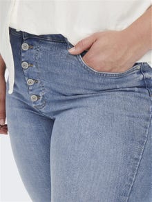 ONLY Skinny Fit High waist Curve Jeans -Light Blue Denim - 15259660